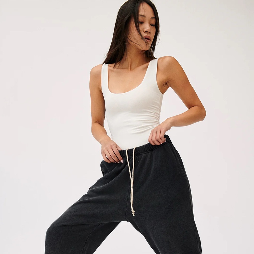 groceries apparel - Thong Bodysuit No Bleach White